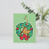 Grinch | Max Weihnachtskranz Postkarte (Stehend Vorderseite)