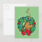 Grinch | Max Weihnachtskranz Postkarte (Vorne/Hinten)