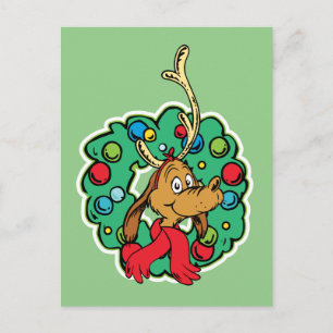 Grinch Max Weihnachtskranz Postkarte