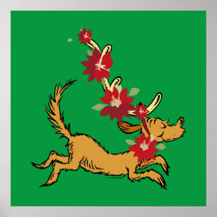 Grinch Max Weihnachtsstern Poinsettie Poster