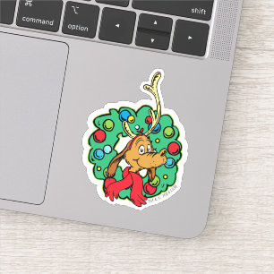 Grinch   Maximaler Weihnachtskranz Aufkleber