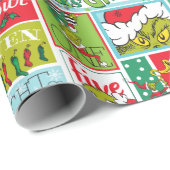 Grinch Merry Grinchmas Muster Geschenkpapier (Rolleneckpunkt)