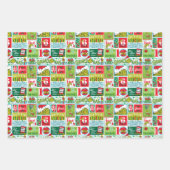 Grinch Merry Grinchmas Muster Geschenkpapier Set (Vorderseite 2)