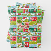 Grinch Merry Grinchmas Muster Geschenkpapier Set (Beispiel)