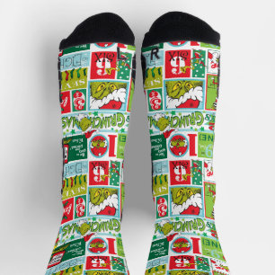 Grinch Merry Grinchmas Muster Socken