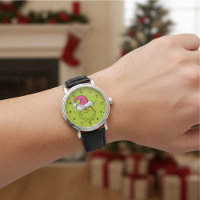 Grinch mit rosa Santa-Hut
