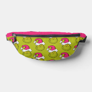 Grinch mit rosa Santa-Hut Bauchtasche