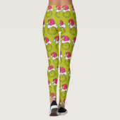 Grinch mit rosa Santa-Hut Leggings (Rückseite)