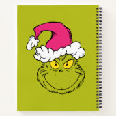 Grinch mit rosa Santa-Hut Notizblock (Rückseite)