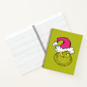 Grinch mit rosa Santa-Hut Notizblock (Innenseite)