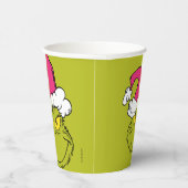 Grinch mit rosa Santa-Hut Pappbecher (Rechts)