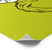 Grinch mit rosa Santa-Hut Poster (Ecke)