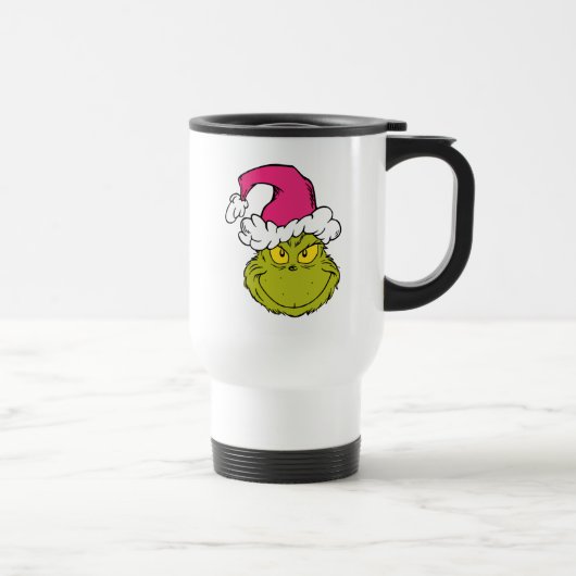 Grinch mit rosa Santa-Hut Reisebecher (Rechts)