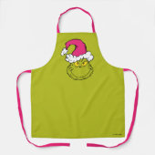 Grinch mit rosa Santa-Hut Schürze (Vorderseite)