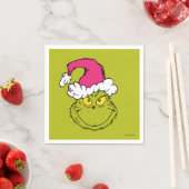 Grinch mit rosa Santa-Hut Serviette (Beispiel)