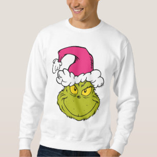 Grinch mit rosa Santa-Hut Sweatshirt