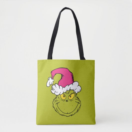 Grinch mit rosa Santa-Hut Tasche (Vorderseite)