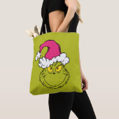 Grinch mit rosa Santa-Hut Tasche (Von Nahem)