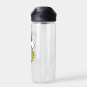 Grinch mit rosa Santa-Hut Trinkflasche (Rückseite)