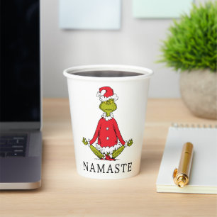 Grinch Namaste Weihnachtsmann Pappbecher