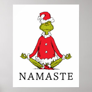 Grinch Namaste Weihnachtsmann Poster