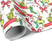 Grinch Naughty oder Nice Pattern Geschenkpapier (Rolleneckpunkt)