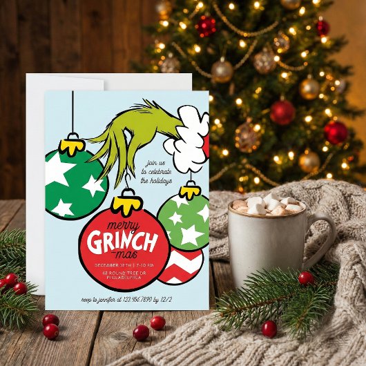 Grinch Ornament Christmas Party Feiertagskarte