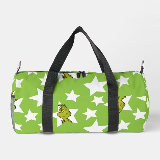 Grinch Peeking Star Pattern Duffle Bag (Rückseite)
