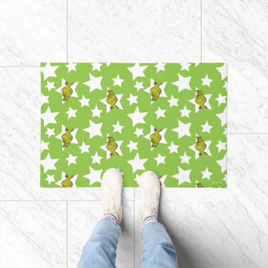 Grinch Peeking Star Pattern Fußmatte (Indoor)