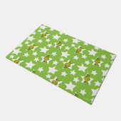 Grinch Peeking Star Pattern Fußmatte (Schrägansicht)
