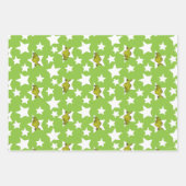 Grinch Peeking Star Pattern Geschenkpapier Set (Vorderseite 3)