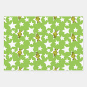 Grinch Peeking Star Pattern Geschenkpapier Set (Vorderseite)