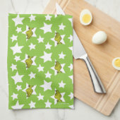 Grinch Peeking Star Pattern Geschirrtuch (Viertel Falte)