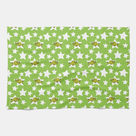 Grinch Peeking Star Pattern Geschirrtuch (Horizontal)