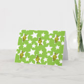 Grinch Peeking Star Pattern Karte (Vorderseite)