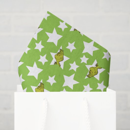 Grinch Peeking Star Pattern Seidenpapier (Geschenktüte)