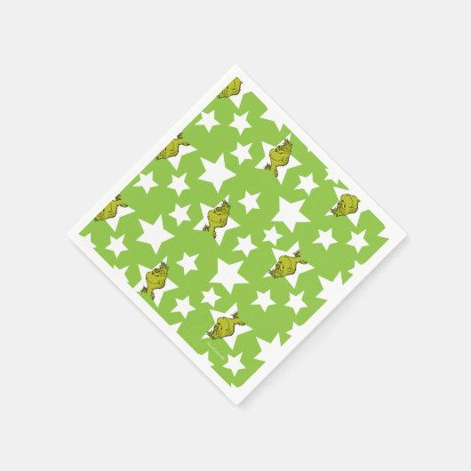 Grinch Peeking Star Pattern Serviette (Ecke)