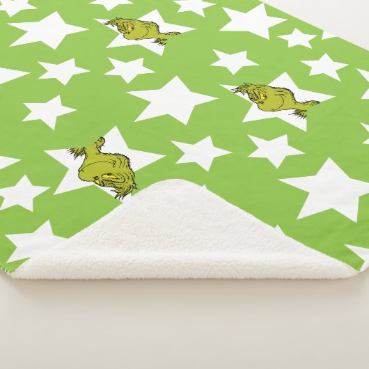 Grinch Peeking Star Pattern Sherpadecke (3/4)