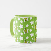 Grinch Peeking Star Pattern Tasse (Vorderseite Links)