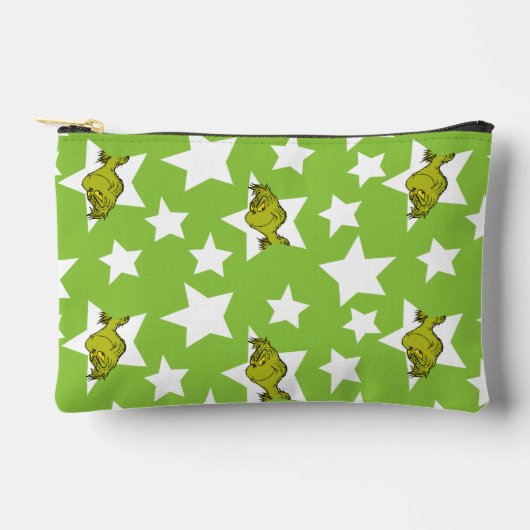 Grinch Peeking Star Pattern Zubehörtasche (Vorderseite)
