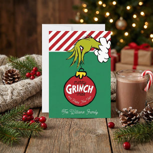 Grinch   Personalisierter Weihnachtsschmuck Feiertagskarte