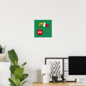 Grinch | Personalisierter Weihnachtsschmuck Poster (Heimbüro)