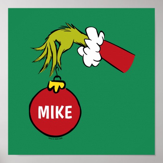 Grinch | Personalisierter Weihnachtsschmuck Poster (Vorne)