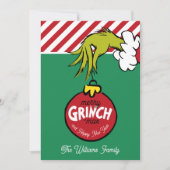 Grinch | Personalized Ornament Feiertagskarte (Vorderseite)