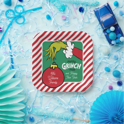 Grinch | Personalized Ornament Pappteller (Party)