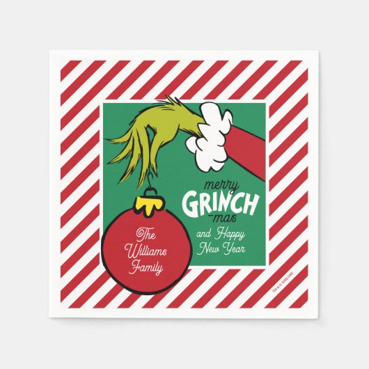 Grinch | Personalized Ornament Serviette (Vorderseite)