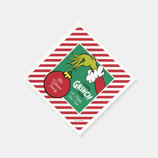 Grinch | Personalized Ornament Serviette (Ecke)