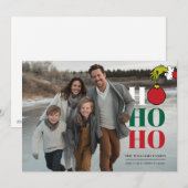Grinch Personalized Photo Holiday Card Feiertagskarte (Vorne/Hinten)