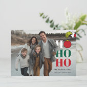 Grinch Personalized Photo Holiday Card Feiertagskarte (Stehend Vorderseite)