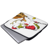 Grinch Prepares Max the Reindeer Laptopschutzhülle (Vorne Knopf)